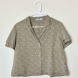 NWOT princess polly floral button down top